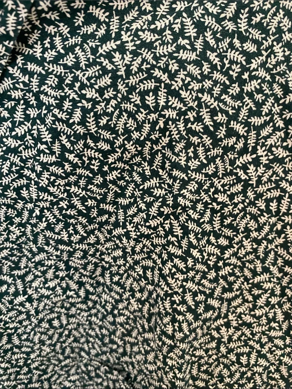 J. Crew Button-Down Shirt in Dark Green with White Micro Pattern
